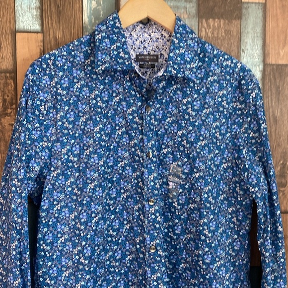 Van Heusen flex 32/33 large slim fit stretch button down shirt - Picture 2 of 16